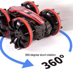 Carro de Controlo Remoto Acrobático Anfíbio 2.4G com Condução de Rolamento Duplo para Crianças Brinquedos Elétricos, Vermelho, Verde