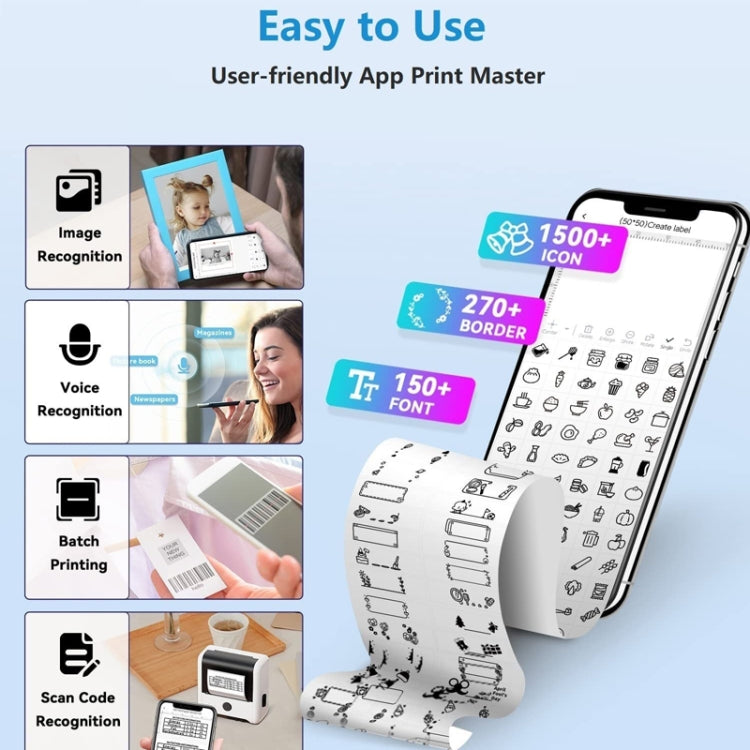 Impressora Térmica Portátil Bluetooth Phomemo M200 para Etiquetas com Código QR, M200