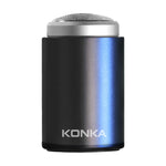 KONKA Mini Aparelho de Barbear Portátil à Prova de Água para Homens, Preto, Preto + 1 Cabeça de Lâmina, Preto + 3 Cabeças de Lâmina