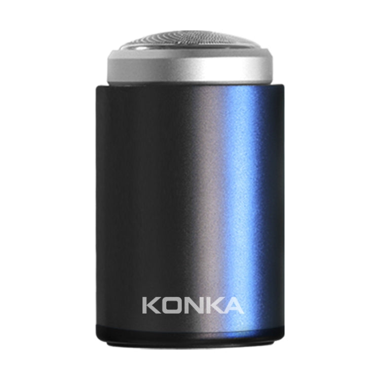 KONKA Mini Aparelho de Barbear Portátil à Prova de Água para Homens, Preto, Preto + 1 Cabeça de Lâmina, Preto + 3 Cabeças de Lâmina