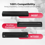 Papel Térmico para Impressão Phomemo M08F 200 Folhas Compatível com MR.IN Brother Pocket Jet / MT800, Papel Térmico A4, Papel Térmico A4 Dobrável, Papel Térmico Carta, Papel Térmico Carta Dobrável