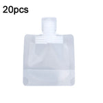 Conjunto de 20 Bolsas de Viagem Recarregáveis Vazias para Loção e Champô, 30ml, 50ml, 100ml