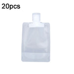 Conjunto de 20 Bolsas de Viagem Recarregáveis Vazias para Loção e Champô, 30ml, 50ml, 100ml
