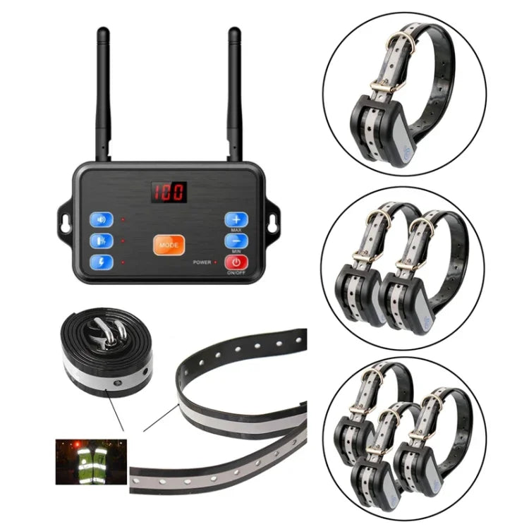Cerca Sem Fios 2 em 1 para Animais com Controlo de Latidos Treinador Inteligente para Cães, 1 Para 1, 1 Para 2, 1 Para 3