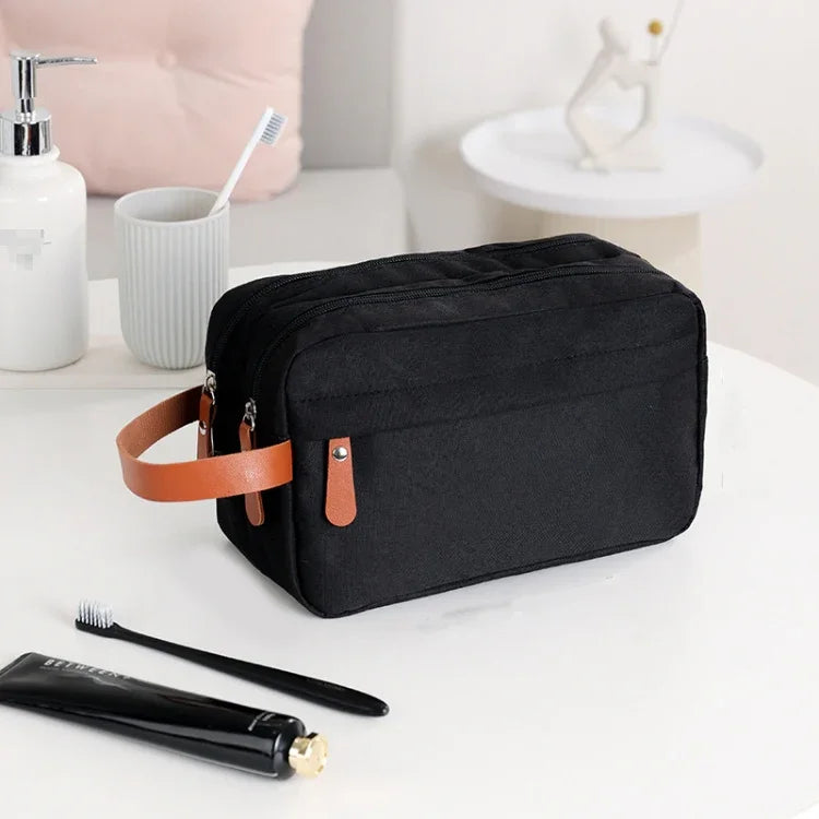 Bolsa de Higiene de Viagem Masculina de Dupla Camada Acessórios de Viagem Bolsa Portátil à Prova de Humidade