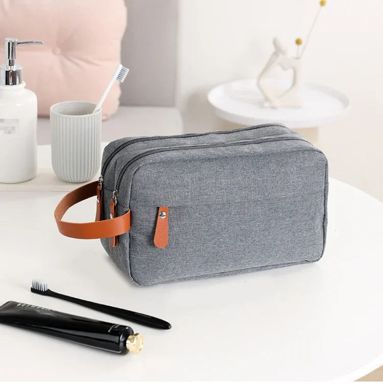 Bolsa de Higiene de Viagem Masculina de Dupla Camada Acessórios de Viagem Bolsa Portátil à Prova de Humidade