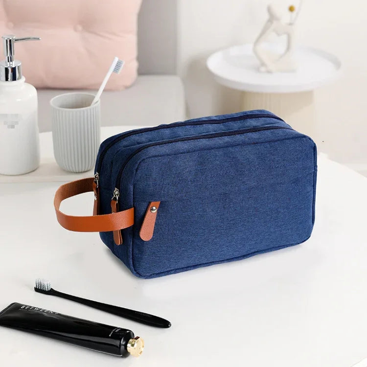 Bolsa de Higiene de Viagem Masculina de Dupla Camada Acessórios de Viagem Bolsa Portátil à Prova de Humidade