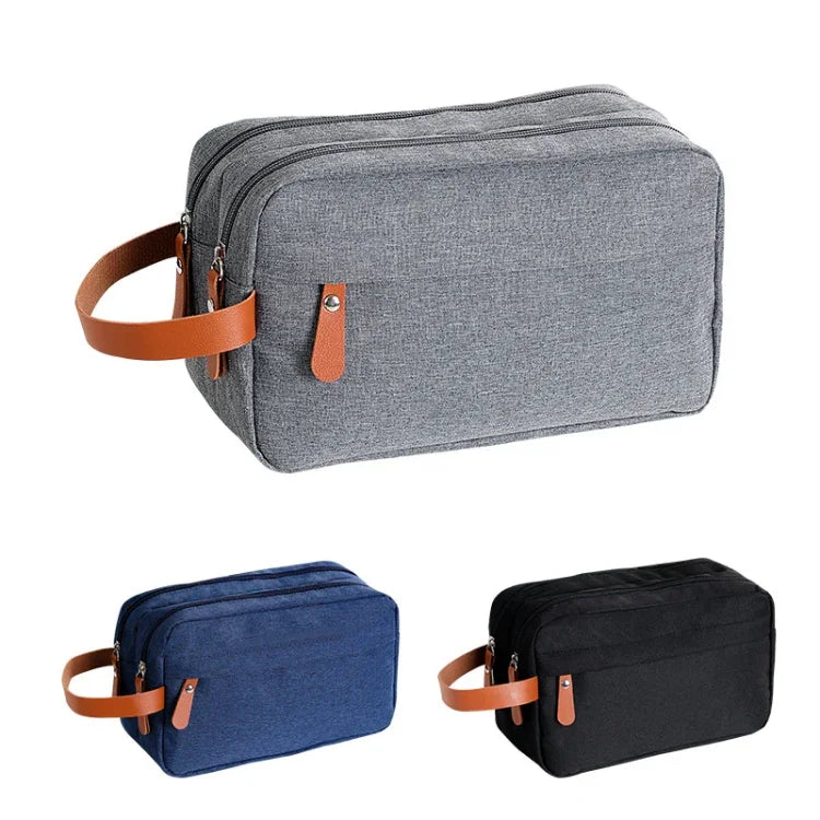 Bolsa de Higiene de Viagem Masculina de Dupla Camada Acessórios de Viagem Bolsa Portátil à Prova de Humidade