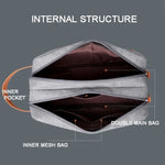 Bolsa de Higiene de Viagem Masculina de Dupla Camada Acessórios de Viagem Bolsa Portátil à Prova de Humidade