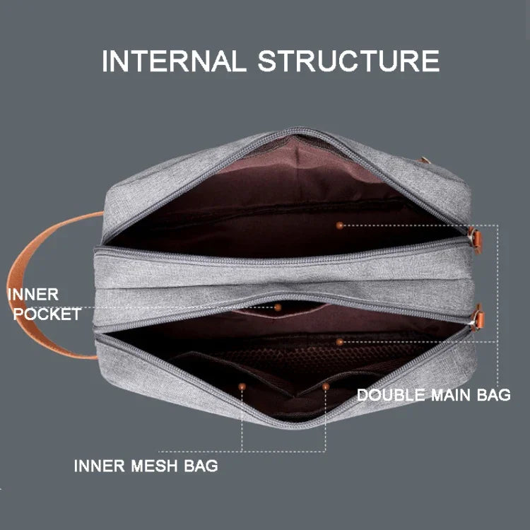 Bolsa de Higiene de Viagem Masculina de Dupla Camada Acessórios de Viagem Bolsa Portátil à Prova de Humidade