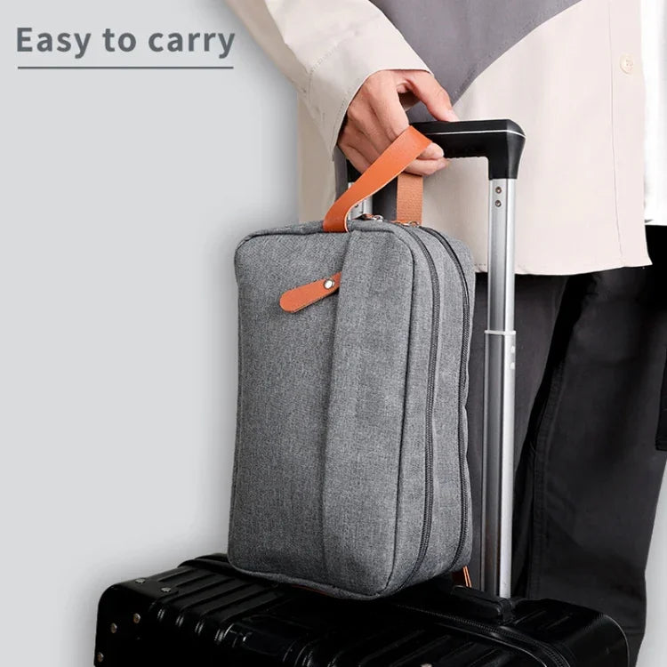 Bolsa de Higiene de Viagem Masculina de Dupla Camada Acessórios de Viagem Bolsa Portátil à Prova de Humidade