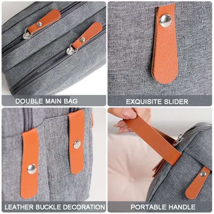 Bolsa de Higiene de Viagem Masculina de Dupla Camada Acessórios de Viagem Bolsa Portátil à Prova de Humidade