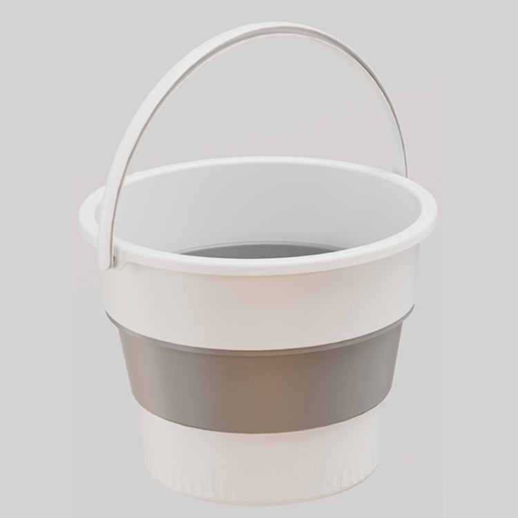 Balde Dobrável Portátil de Plástico Espesso 10L Médio para Exterior, Barril para Pesca, Viagem de Carro, Balde para Lavar, Médio 10L