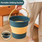 Balde Dobrável Portátil de Plástico Espesso 10L Médio para Exterior, Barril para Pesca, Viagem de Carro, Balde para Lavar, Médio 10L