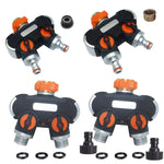 Divisor de Água para Irrigação e Rega de Jardim com Uma Entrada e Duas Saídas, com Adaptador de Plástico, com Adaptador de Latão, com Conector Europeu com Rosca, com Conector Europeu com Rosca + Conector de Bico de Plástico
