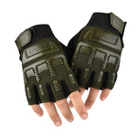 Luvas de meio dedo para crianças para treino militar, patinagem e equilíbrio ao ar livre, M, L