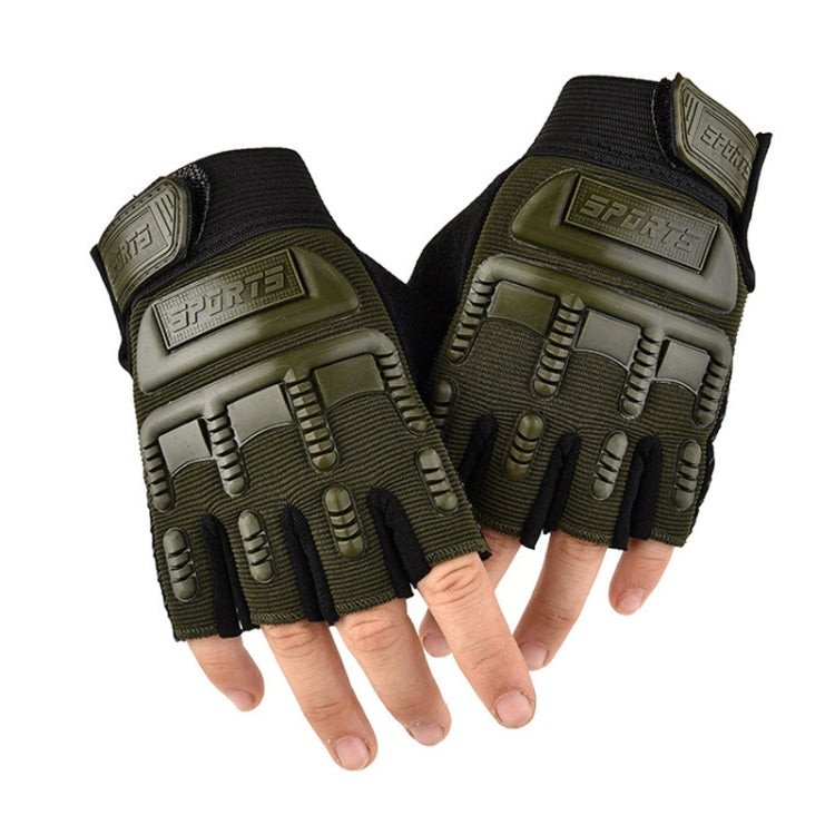 Luvas de meio dedo para crianças para treino militar, patinagem e equilíbrio ao ar livre, M, L