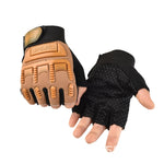 Luvas de meio dedo para crianças para treino militar, patinagem e equilíbrio ao ar livre, M, L