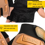 Luvas de meio dedo para crianças para treino militar, patinagem e equilíbrio ao ar livre, M, L