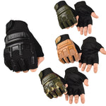 Luvas de meio dedo para crianças para treino militar, patinagem e equilíbrio ao ar livre, M, L