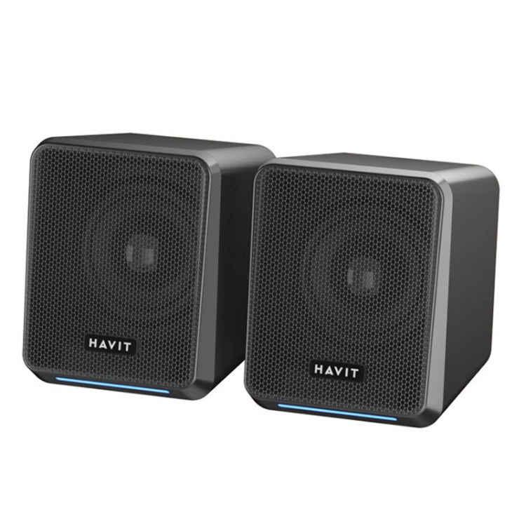 Coluna Estéreo de Som Ambiente Colorido com Fios Havit A20 Plus, Preto, Versão Bluetooth