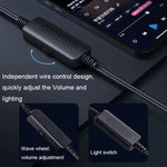 Coluna Estéreo de Som Ambiente Colorido com Fios Havit A20 Plus, Preto, Versão Bluetooth