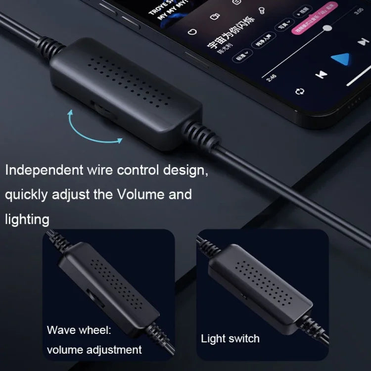Coluna Estéreo de Som Ambiente Colorido com Fios Havit A20 Plus, Preto, Versão Bluetooth