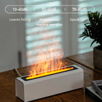 Difusor de Aromaterapia com Chama DQ711 Humidificador de Ar USB Silencioso, DQ711 Preto, DQ711 Branco