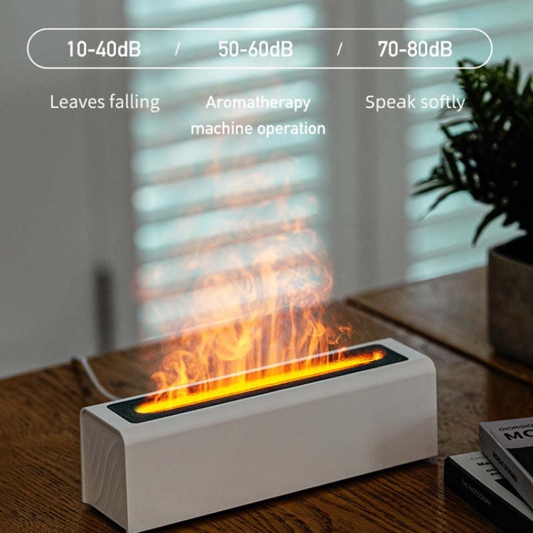 Difusor de Aromaterapia com Chama DQ711 Humidificador de Ar USB Silencioso, DQ711 Preto, DQ711 Branco