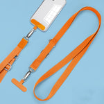 Mobile Phone Messenger Lanyard Adjustable Wide Hanging Neck Sling, Matcha Green, Gem Blue, Dark Purple, Orange, Silver, Classic Black