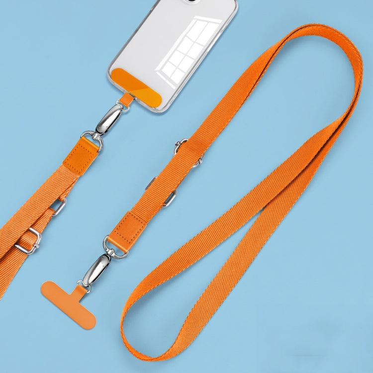 Mobile Phone Messenger Lanyard Adjustable Wide Hanging Neck Sling, Matcha Green, Gem Blue, Dark Purple, Orange, Silver, Classic Black