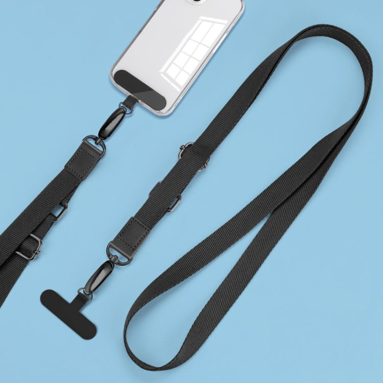 Mobile Phone Messenger Lanyard Adjustable Wide Hanging Neck Sling, Matcha Green, Gem Blue, Dark Purple, Orange, Silver, Classic Black