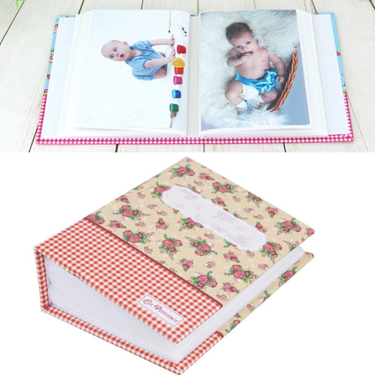 Álbum de fotos de bolso 4R pequeno com flores, 6 polegadas, 100 folhas