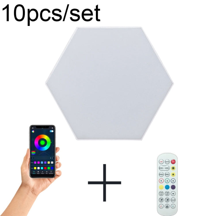 Luzes hexagonais RGB Symphony DIY para ambiente de cabeceira, lâmpada de parede inteligente em favo de mel, conjunto de 10 peças, conjunto de 12 peças