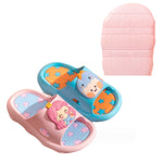 Chinelos Infantis com Desenhos Animados, Sandálias com Sola Macia Antiderrapante, 26-27 Comprimento Interior 15,5cm, 28-29 Comprimento Interior 16,5cm, 30-31 Comprimento Interior 17,5cm, 32-33 Comprimento Interior 18,5cm, 34-35 Comprimento Interior 19,5cm