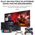 Aderência Bluetooth Sem Fios com Luzes Coloridas Para PS4
