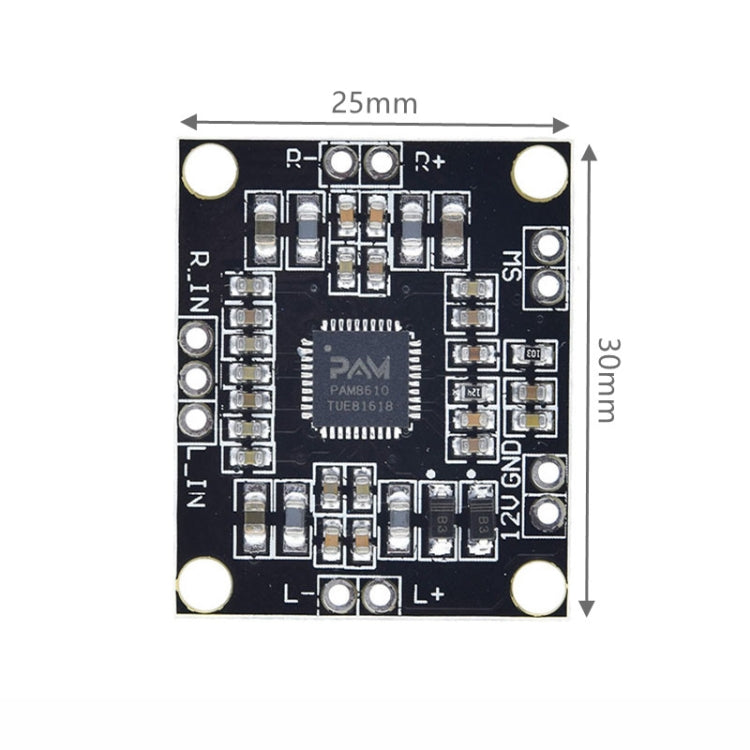 Placa Amplificadora Digital XH-M181 PAM8610 2x15W Amplificador de Dois Canais, 2x15W Dois Canais