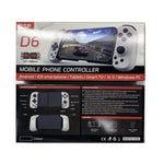 Comando Retrátil Bluetooth D6 Gamepad com Seis Eixos e Sensor de Movimento Para Android/iPhone/Switch, D6 Preto, D6 Branco e Preto, D6 Branco e Vermelho