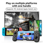 Comando Retrátil Bluetooth D6 Gamepad com Seis Eixos e Sensor de Movimento Para Android/iPhone/Switch, D6 Preto, D6 Branco e Preto, D6 Branco e Vermelho