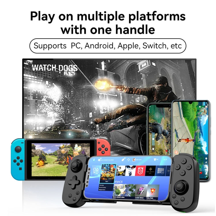 Comando Retrátil Bluetooth D6 Gamepad com Seis Eixos e Sensor de Movimento Para Android/iPhone/Switch, D6 Preto, D6 Branco e Preto, D6 Branco e Vermelho