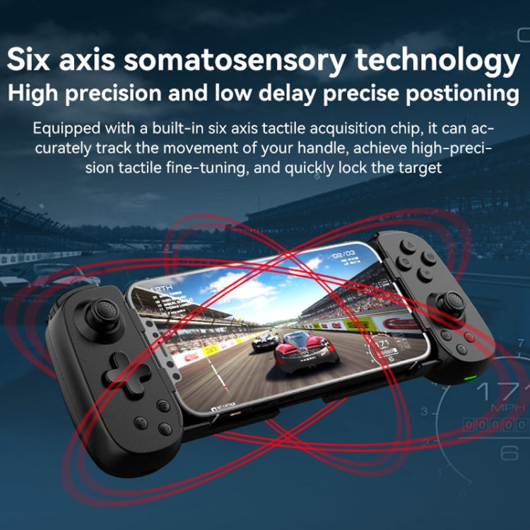 Comando Retrátil Bluetooth D6 Gamepad com Seis Eixos e Sensor de Movimento Para Android/iPhone/Switch, D6 Preto, D6 Branco e Preto, D6 Branco e Vermelho