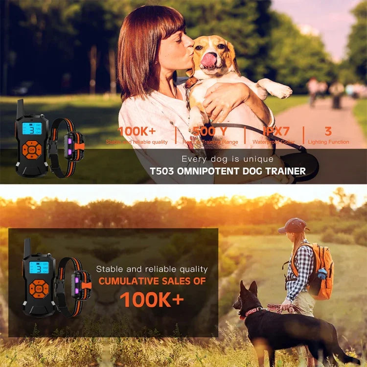 Dispositivo Eletrónico de Treino para Cães com Controlo Remoto Colar de Choque para Treino, Para-Um-Cão, Recetor
