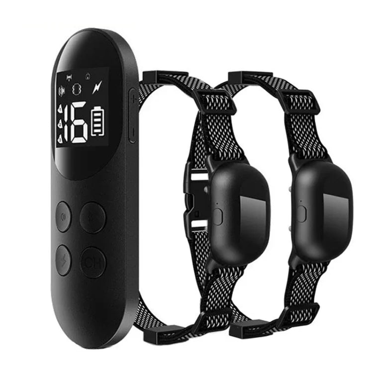 Colar de Choque Inteligente Impermeável para Animais Dispositivo de Treino para Cães com Controlo Remoto, Para-Um-Cão, Para-Dois-Cães