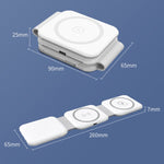 Carregador Dobrável Magnético Sem Fios 10 em 1 com Caixa de Armazenamento para Cabo de Dados e Adaptador, BM3093 (Branco), BM3093