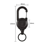 Mochila de Escalada Flexível Fivela Retrátil com Carretel para Cartões, Chaveiro Desportivo, Flexível