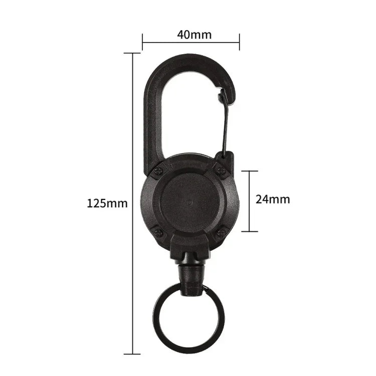 Mochila de Escalada Flexível Fivela Retrátil com Carretel para Cartões, Chaveiro Desportivo, Flexível