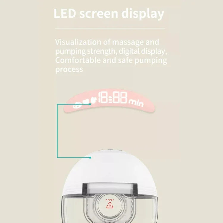 Bomba de Leite Elétrica Vestível com Ecrã LED, 3 Modos e 12 Níveis, S21 Simples, S21 Dupla