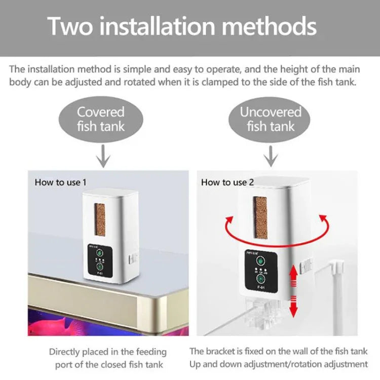XINMA F-01 Dispositivo Automático de Alimentação para Aquário 400ml Alimentador Inteligente com Temporizador de Alta Capacidade