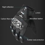 Luvas de Fibra de Carbono Respirável Antiderrapantes para Motociclista SOMAN, M, L, XL, XXL
