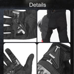 Luvas de Fibra de Carbono Respirável Antiderrapantes para Motociclista SOMAN, M, L, XL, XXL